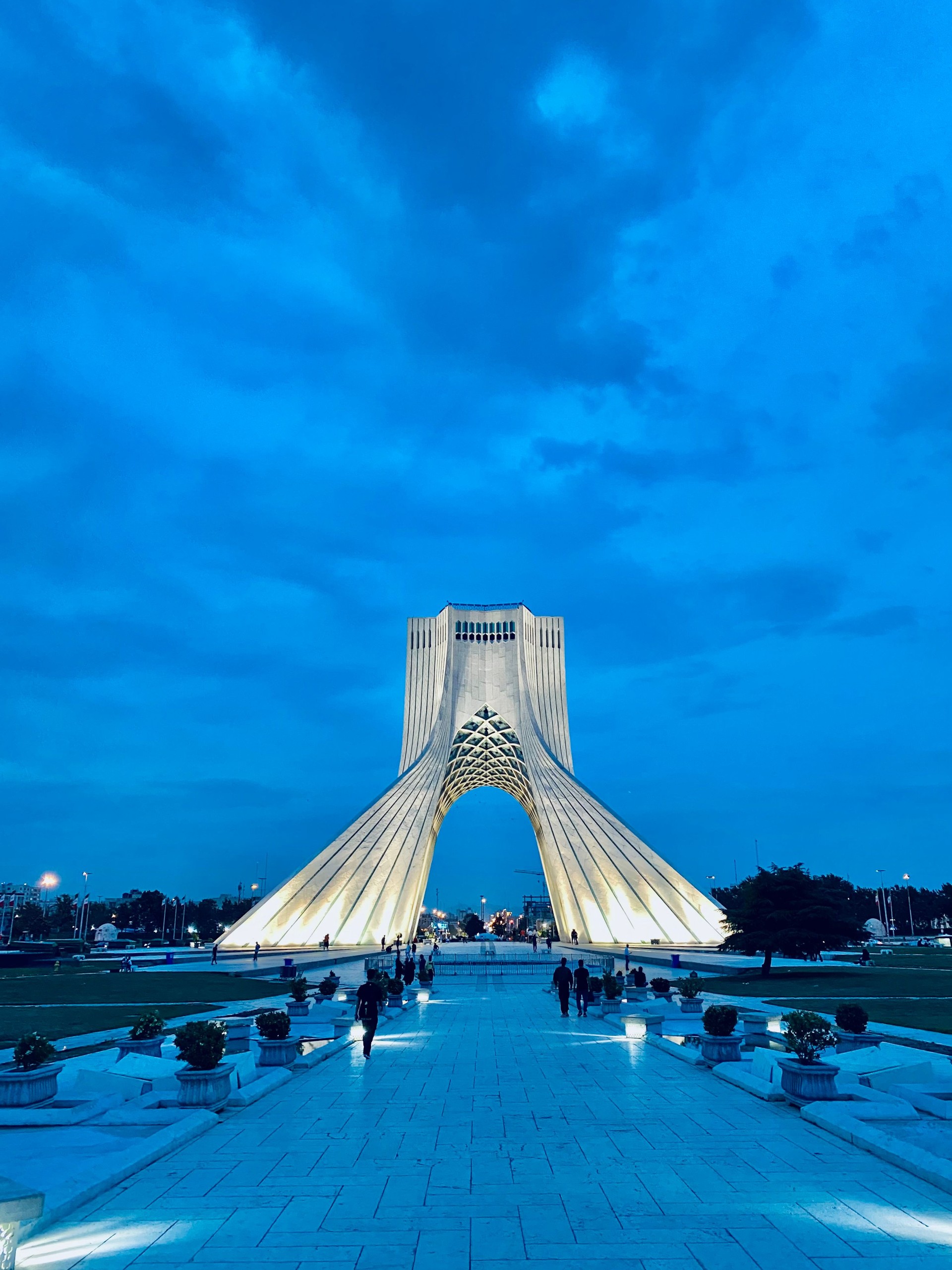 The Azadi Tower in Tehran, Iran